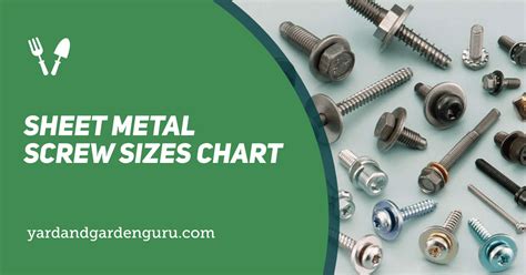 sheet metal screw sizes|metal screw size chart.